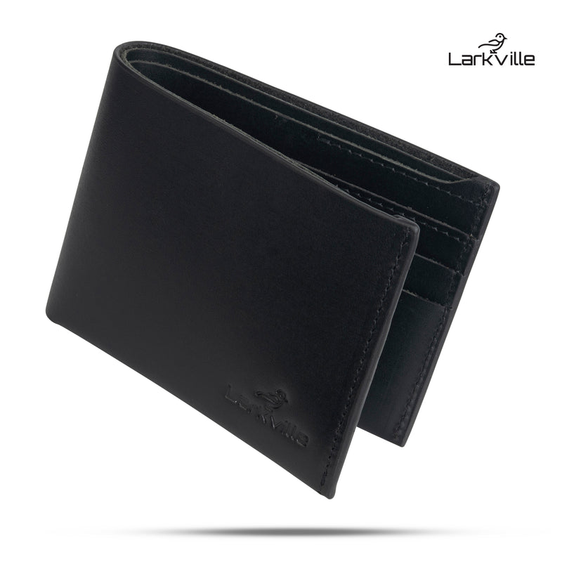 The Heritage bifold in black full-grain leather