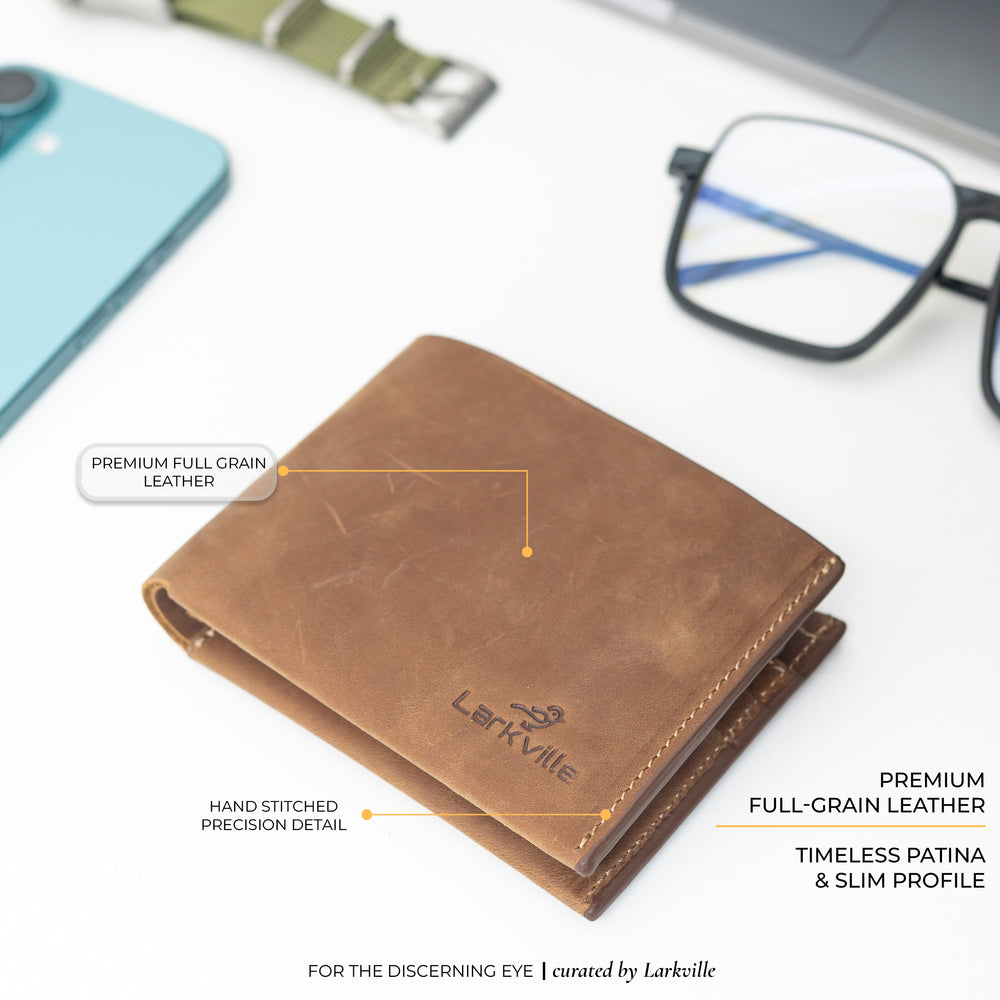 Drifter crazy horse leather bifold wallet, photo 8