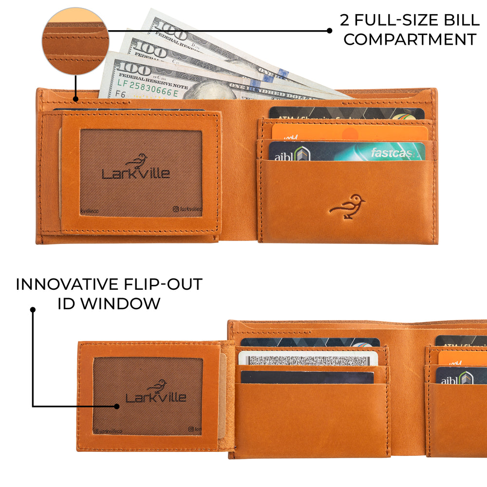 Heritage Bifold full grain leather wallet in Natural, photo 3