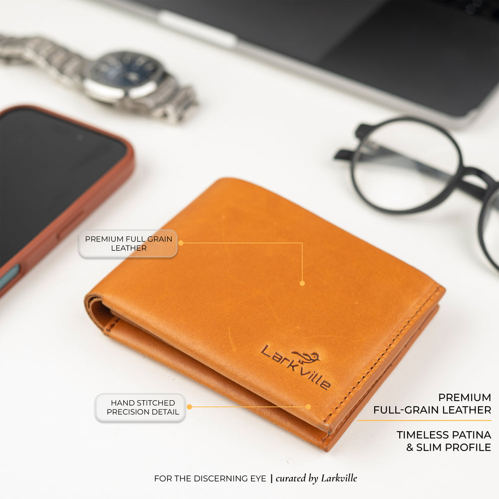 Heritage Bifold full grain leather wallet in Natural, photo 9