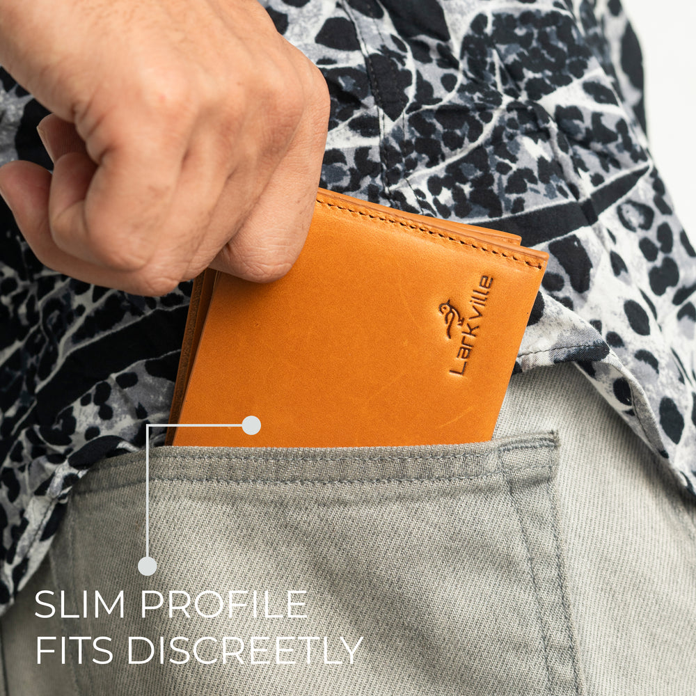 Heritage Bifold full grain leather wallet in Natural, photo 10