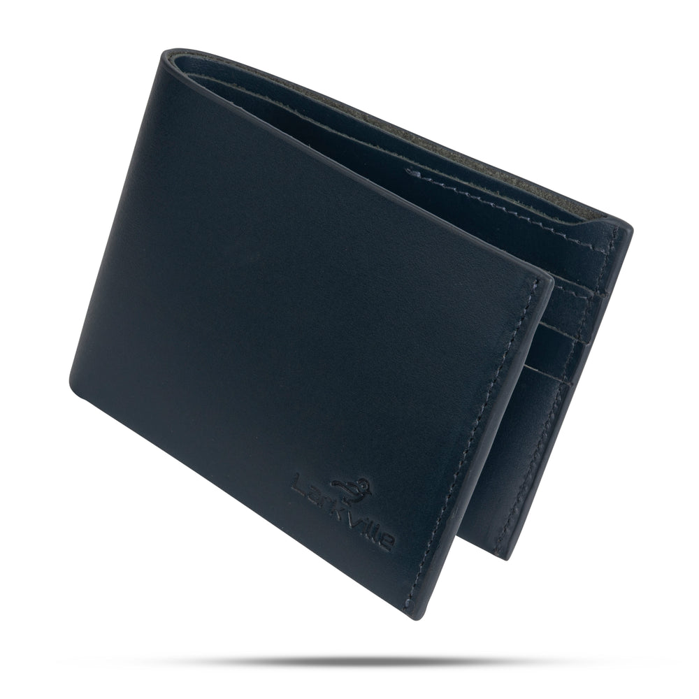 Heritage Bifold full grain leather wallet in Navy, photo 1