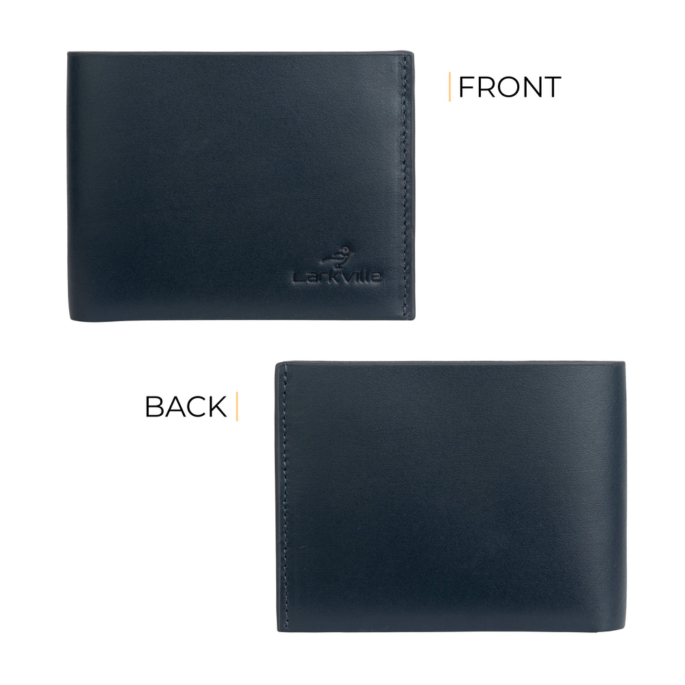 Heritage Bifold full grain leather wallet in Navy, photo 7