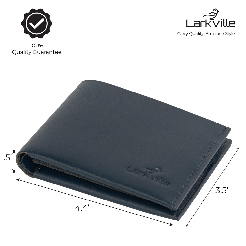 Heritage Bifold full grain leather wallet in Navy, photo 9