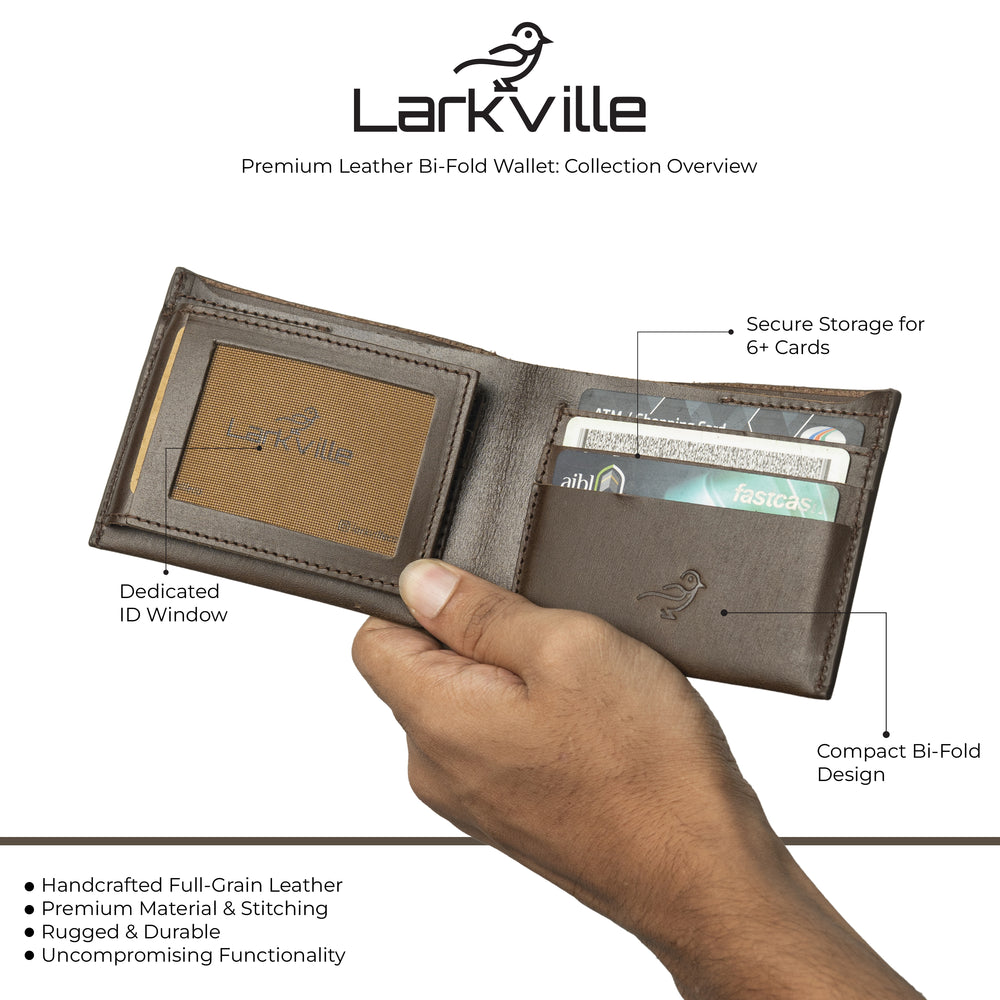 Heritage Bifold full grain leather wallet in Nut Brown, photo 2