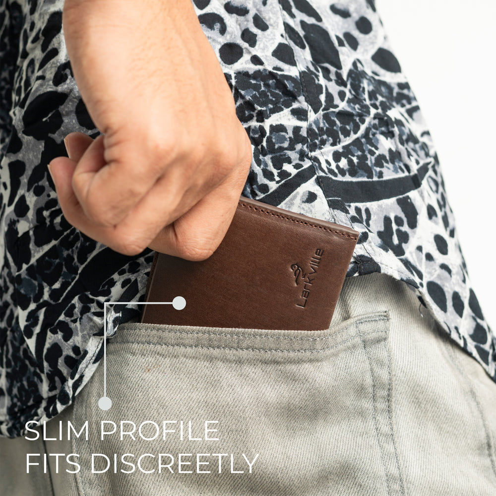 Heritage Bifold full grain leather wallet in Nut Brown, photo 10