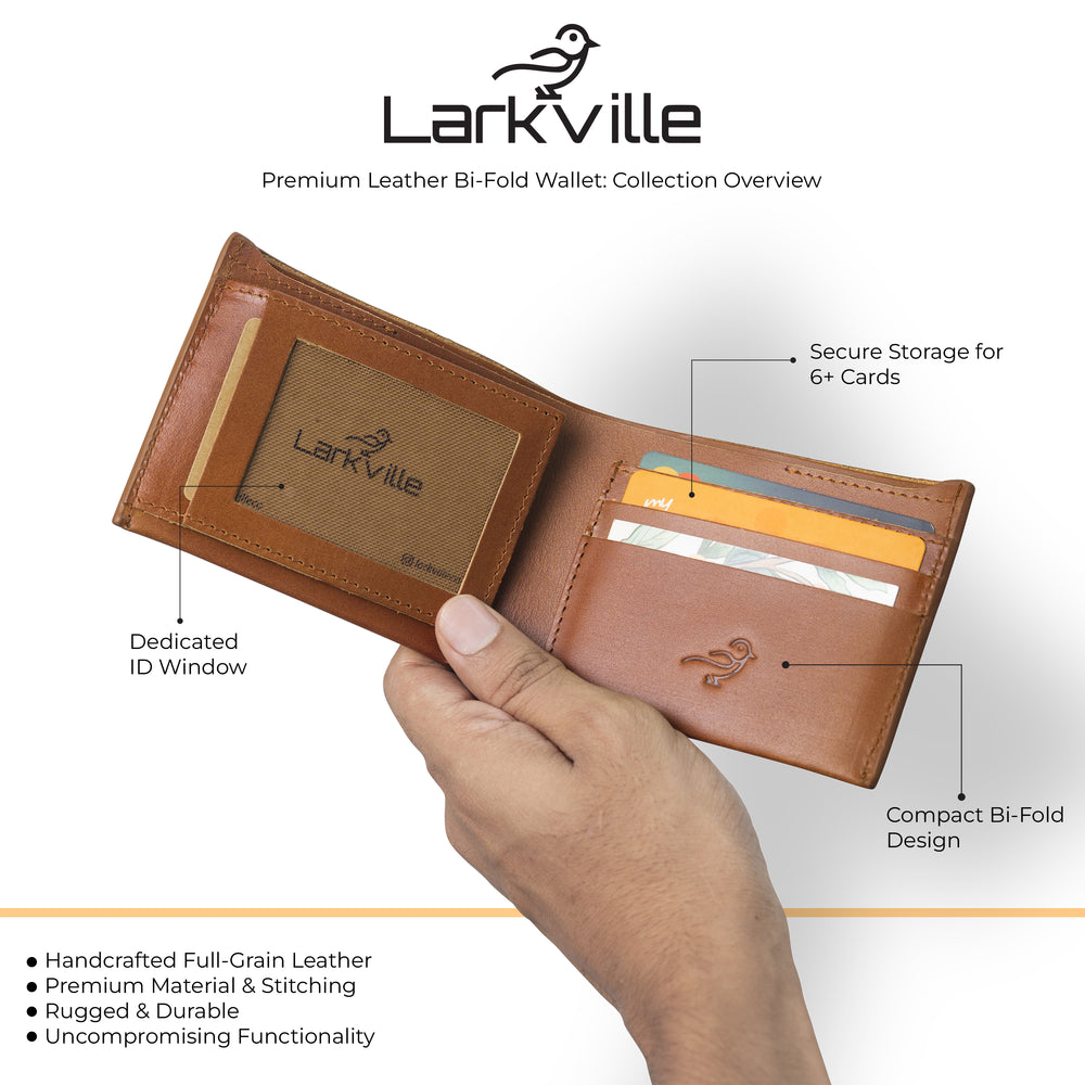 Heritage Bifold full grain leather wallet in Brown, photo 2