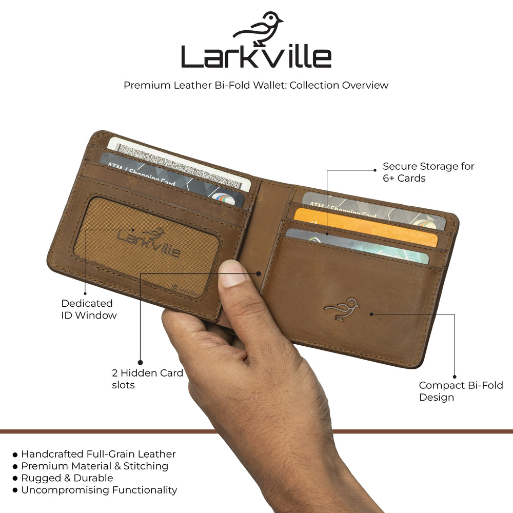 Wayfarer crazy horse leather bifold wallet, photo 3